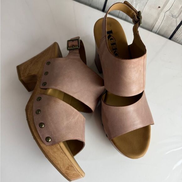 Kork-Ease Block Heel Leather Upper Heels for Bone color Size 9 - Picture 14 of 14